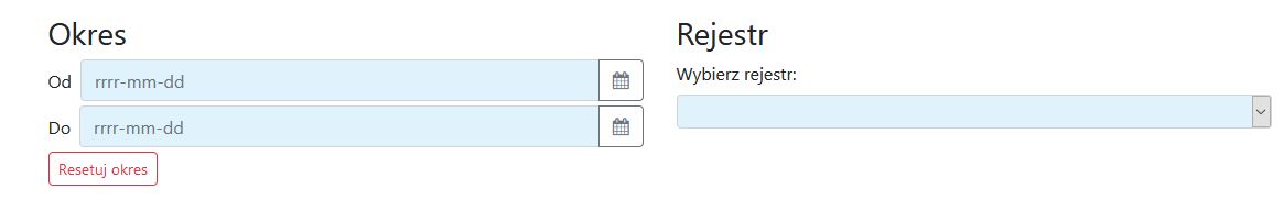 Widok opcji czasu w jakim ma być udostępniony wgląd